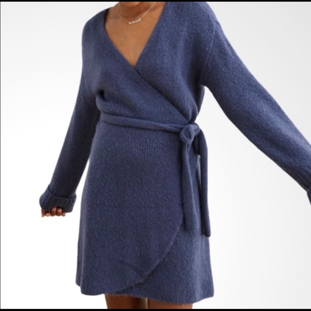 Aerie Wrap Sweater Dress
